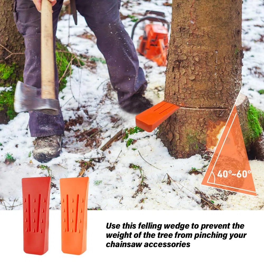 6 Piezas Cuñas para Talar Arboles, ABS Cuña de Arbol Plástico, Cuñas de Tala de Motosierra, Cuña de Corte de Árboles, Accesorios Forestales Bosque, Accesorio Herramienta para Leñadores