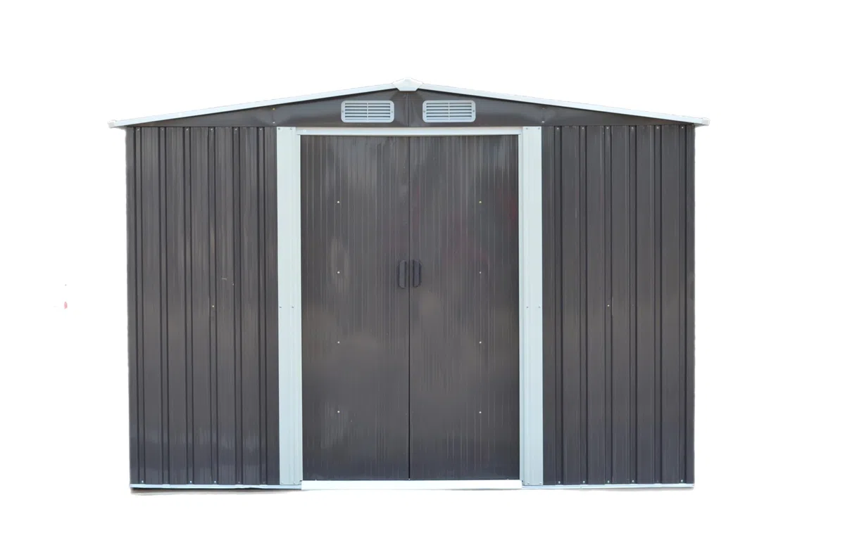 Caseta para electrodomésticos, techo a dos aguas, chapa de acero, 205 x 257 x 192 cm