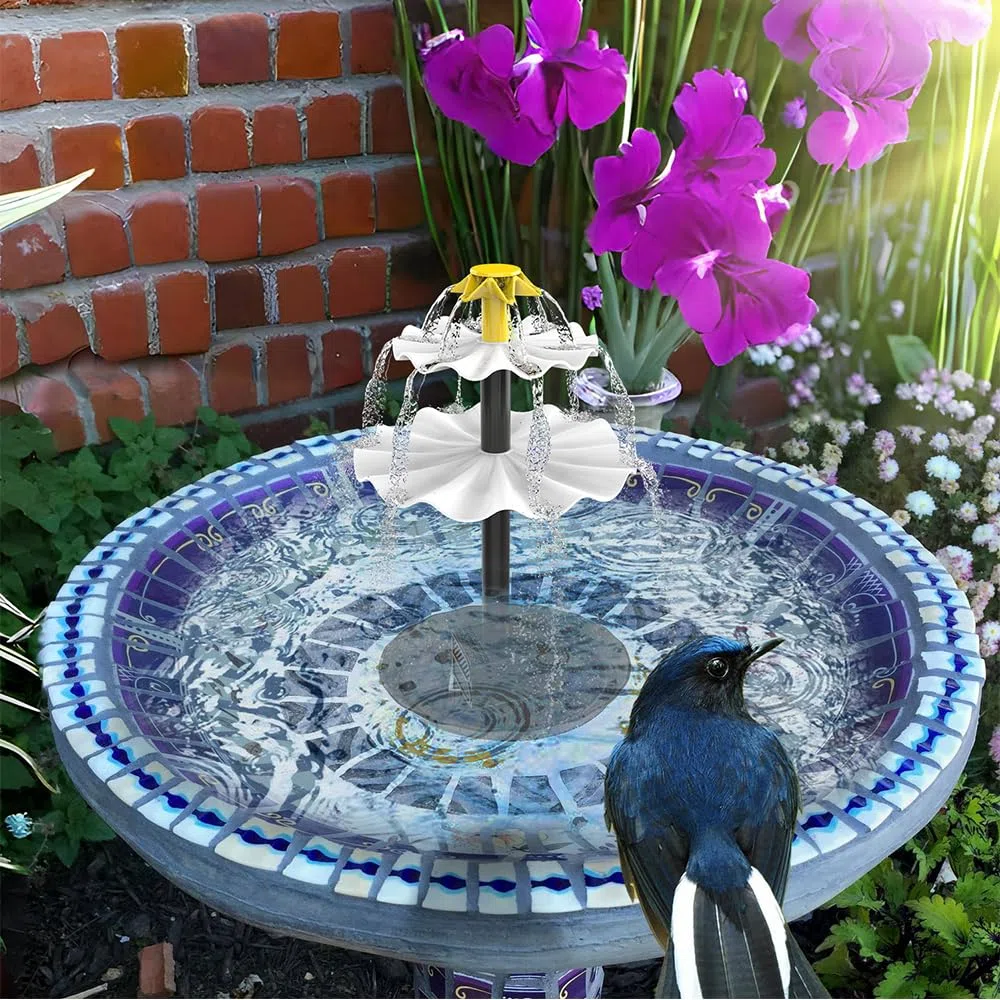 Bomba De Agua Solar para Estanque, Fuente De Agua Decorativa, Fuente Solar Jardin Exterior, Bomba Solar para Fuente De Agua, Bomba Agua con Panel Solar Terraza Jardín Cascada Baño De Pájaros (4W)