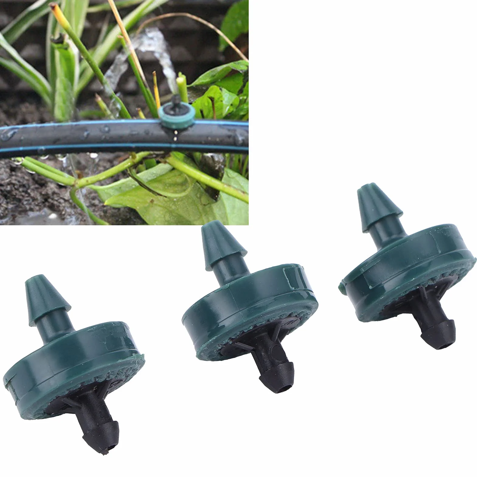 100PCS Emisor de Goteo de riego por Goteo, Dispositivos de riego de Plantas, Goteadores de compensación de presión de 8L Sistema de riego por Goteo Micro Aspersor de riego