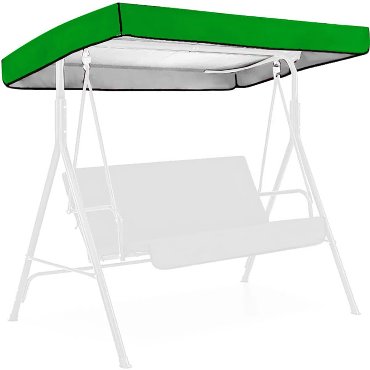 Toldo de repuesto para columpio de terraza, cubierta de columpio de terraza de tela Oxford 210D, lona de techo para columpio para exteriores, protección UV para balcón, jardín, hamaca, sillón de