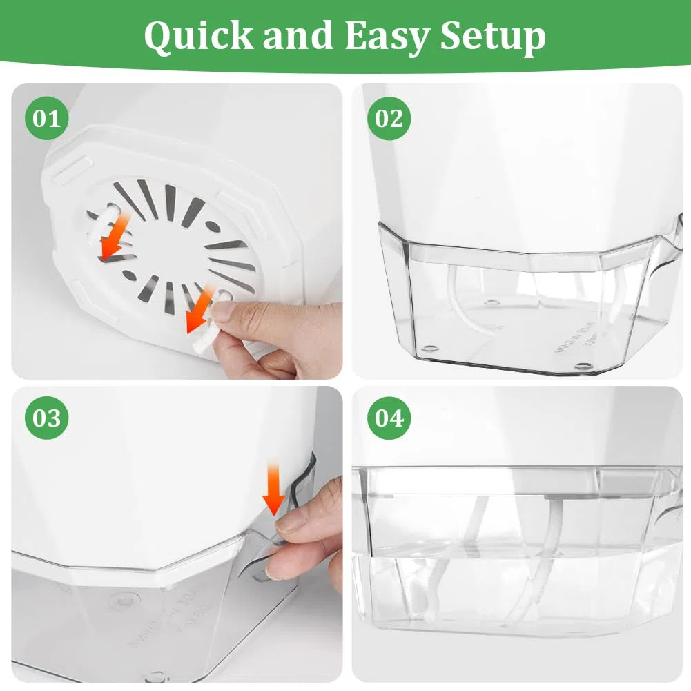 3 Piezas Maceta de Riego Automático, 18CM Macetas de Plástico para Plantas de Interior, Redonda, con Orificios de Drenaje y Bandeja, Maceta de Agua Autorriego para Interiores, Blanco/M