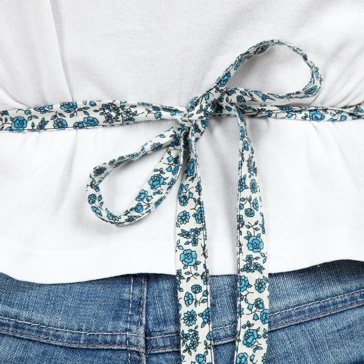 La Cordeline - Pantalón corto para jardinería o bricolaje, 100% algodón, azul denim y liberty, 7 bolsillos, costuras reforzadas, La Cordeline TJC1BJL 64 x 0,5 x 34 cm