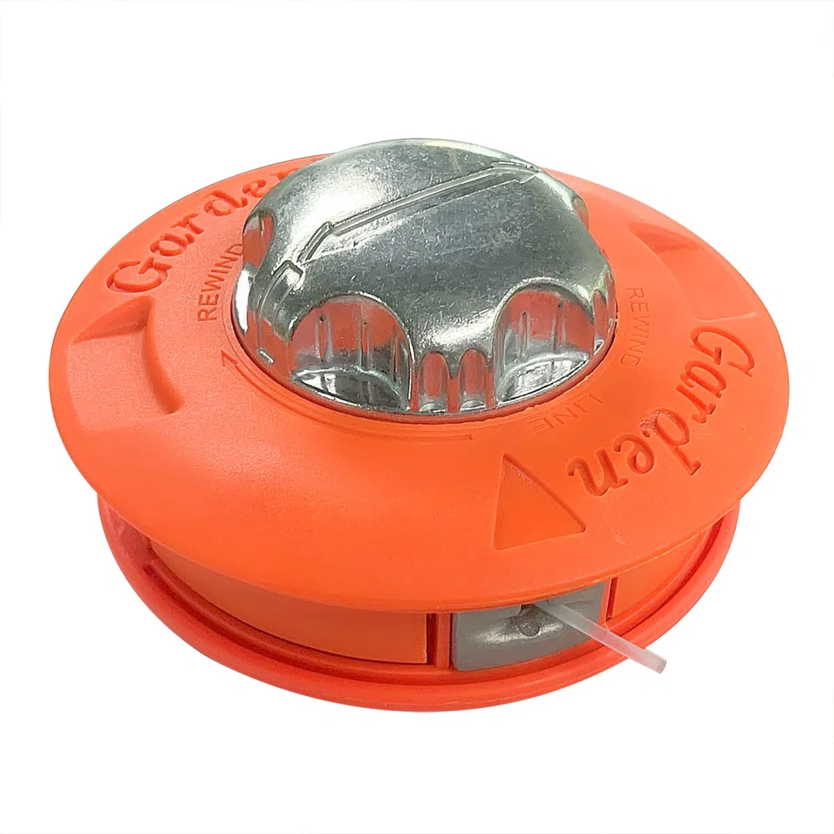 Cabezal de bobina de repuesto M10 x 1,25 mm para desbrozadora, cable izquierdo con hilo de 15 m x 2,4 mm, color naranja