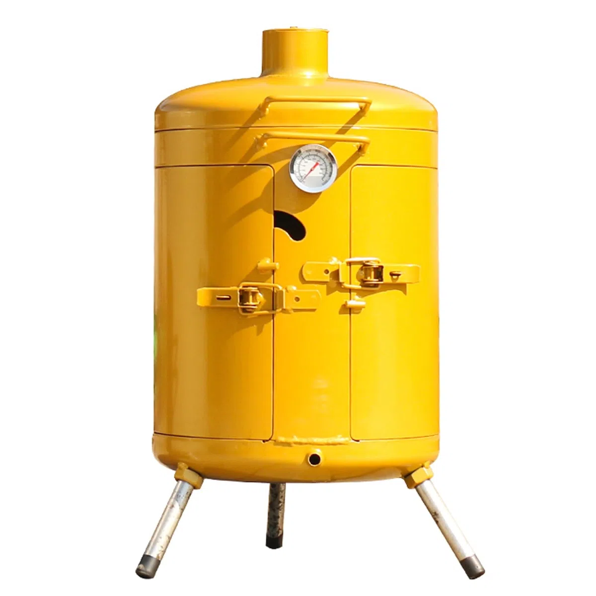 Parrilla de Carbón para Barbacoa, Ahumador, Resistente, 3 en 1, Estufa Colgante sin Humo, Juego de Parrilla para Picnic al Aire Libre(Yellow)