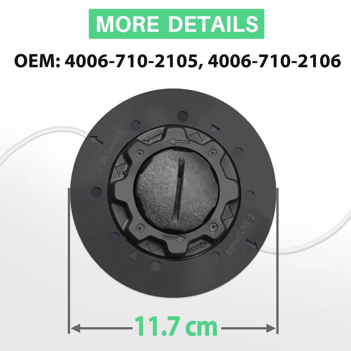 Autocut C5-2 Cabezal para STIHL Desbrozadora FS40 FS45 FS46 FS50 FSE60, Cabezal de Hilo Autocut C 5-2 Bobina Duradero Repuesto Hilo de Corte Accesorios Trimmer Head (1-Pack)