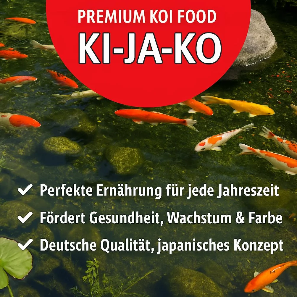 Staple Flotante – Comida para Peces Koi - 1 kg / 3 mm. Alimento para Carpas koi con espirulina, Altamente digestible y Adecuado Durante Todo el año a Partir de 10 °C