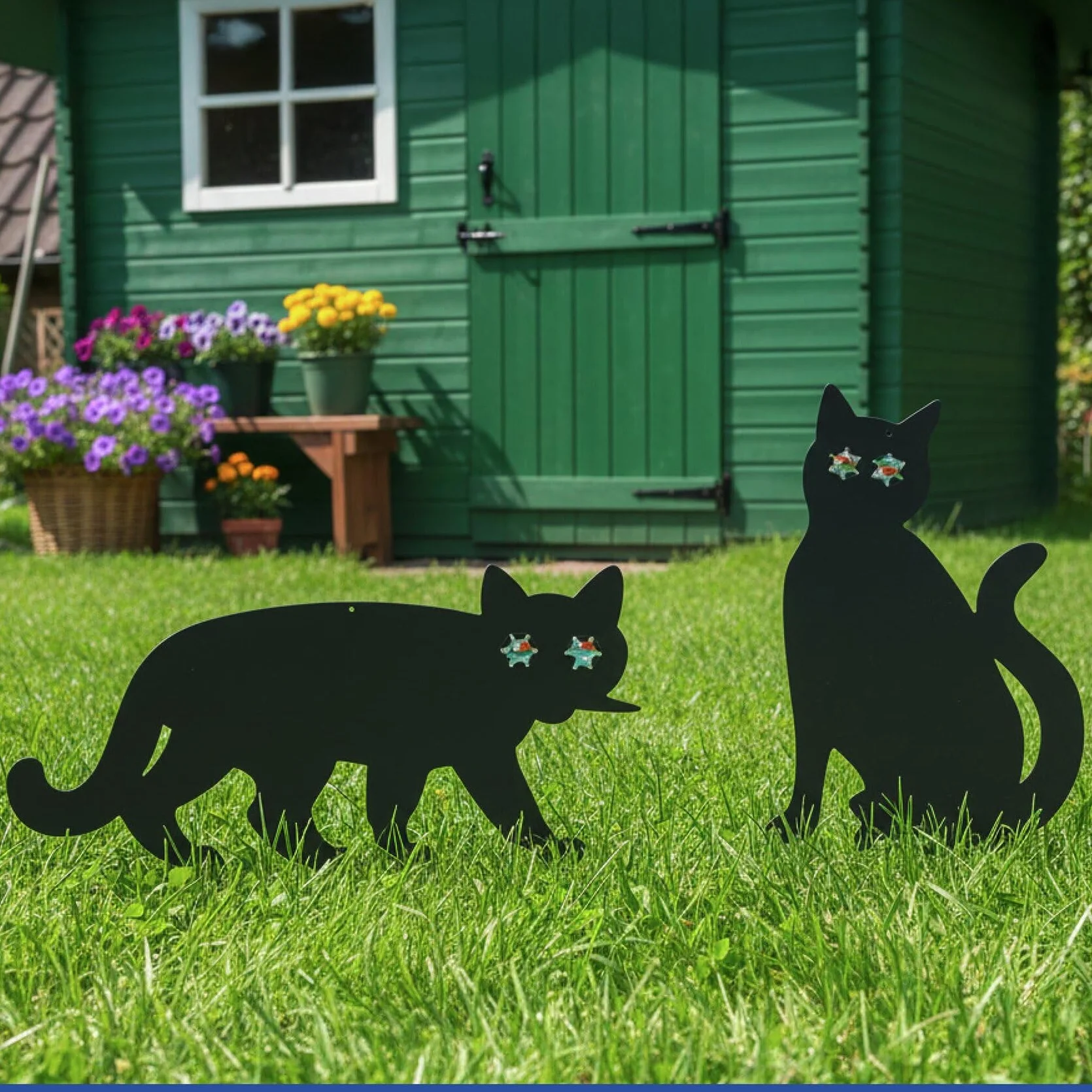 Maximex pájaro Ahuyentador Gatos Juego de 2, Negro, 1.6 x 37 x 29 cm, 71964900