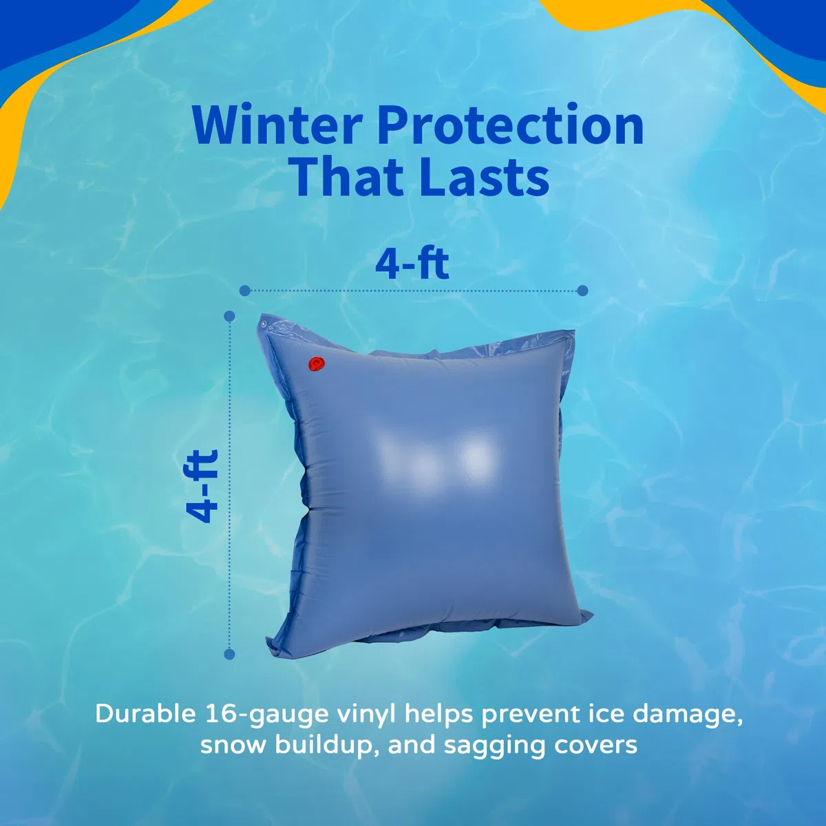 Blue Wave Nadar Tiempo Aire Almohada para Piscina sobre Suelo