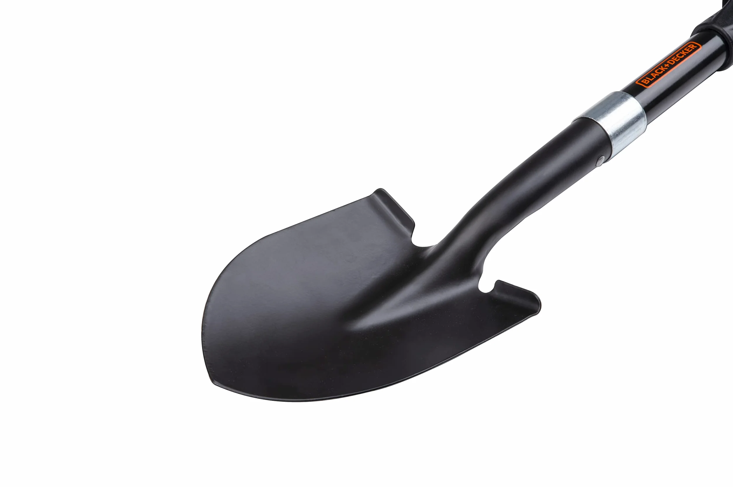 Black+Decker Pala - 67cm - 800gr - Inoxidable - Cabeza de Acero al Carbono y Mango de Fibra de Vidrio - Negro