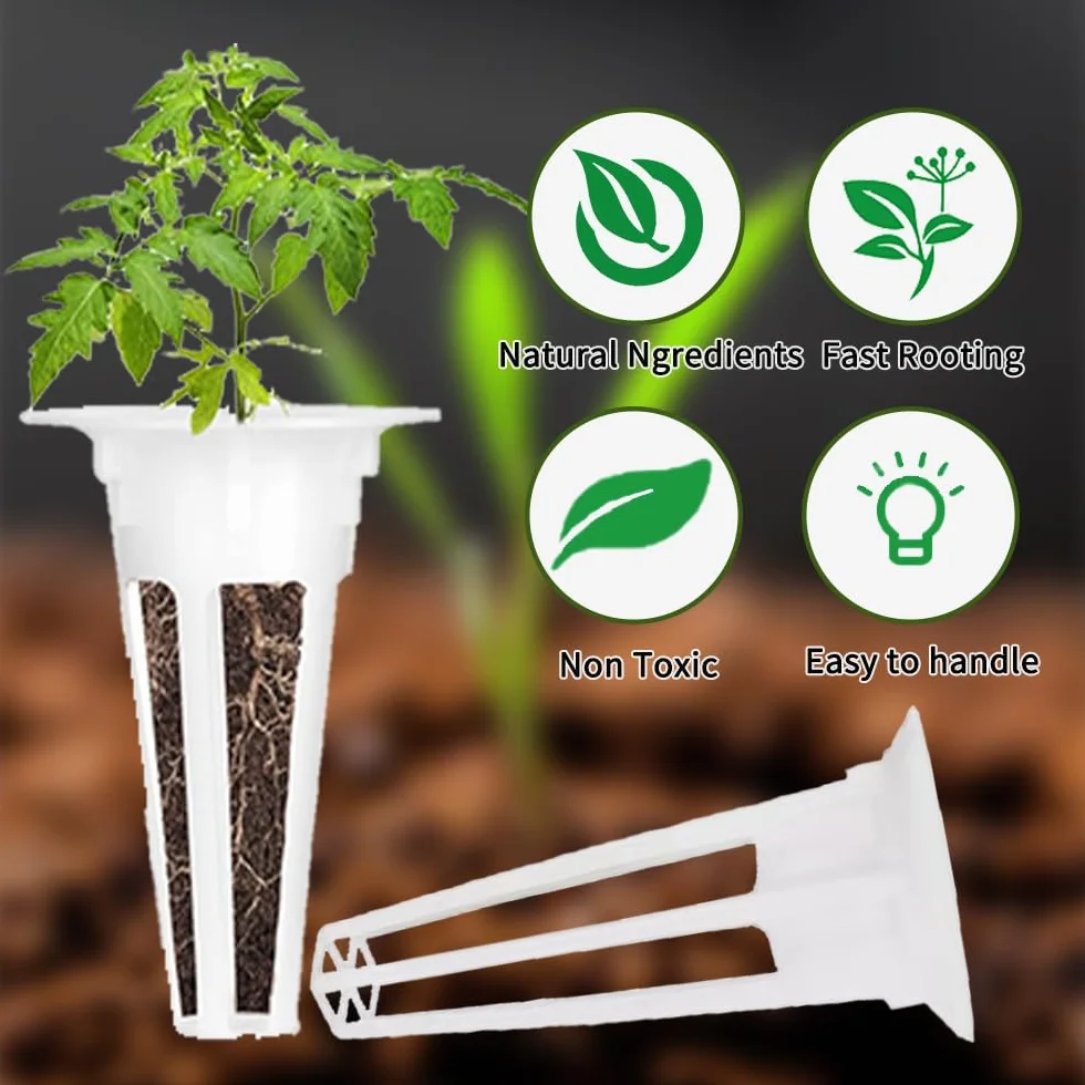 50 Piezas Kit de Sistemas de Cultivo hidropónico,25 Piezas esponjas de Crecimiento de raíces,25 Piezas Maceta Hidropónica,para Sistema de Cultivo Hidropónico de Jardín,Interior