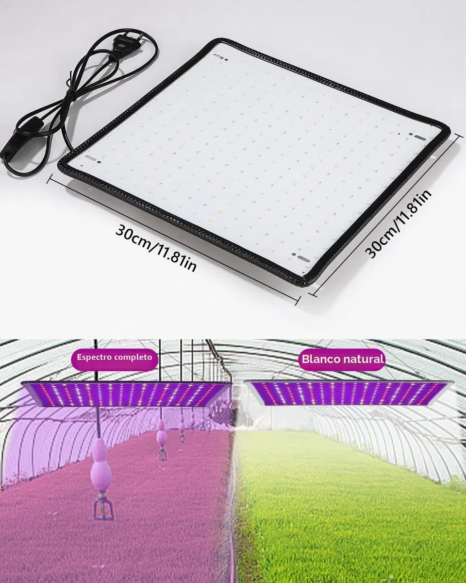PERMUST Lámpara para Plantas de Interior 225 LEDs 45W Lámpara LED de Espectro Completo con 4 Ganchos Lámpara de Cultivo LED para Plantas de Invernadero, Hortalizas