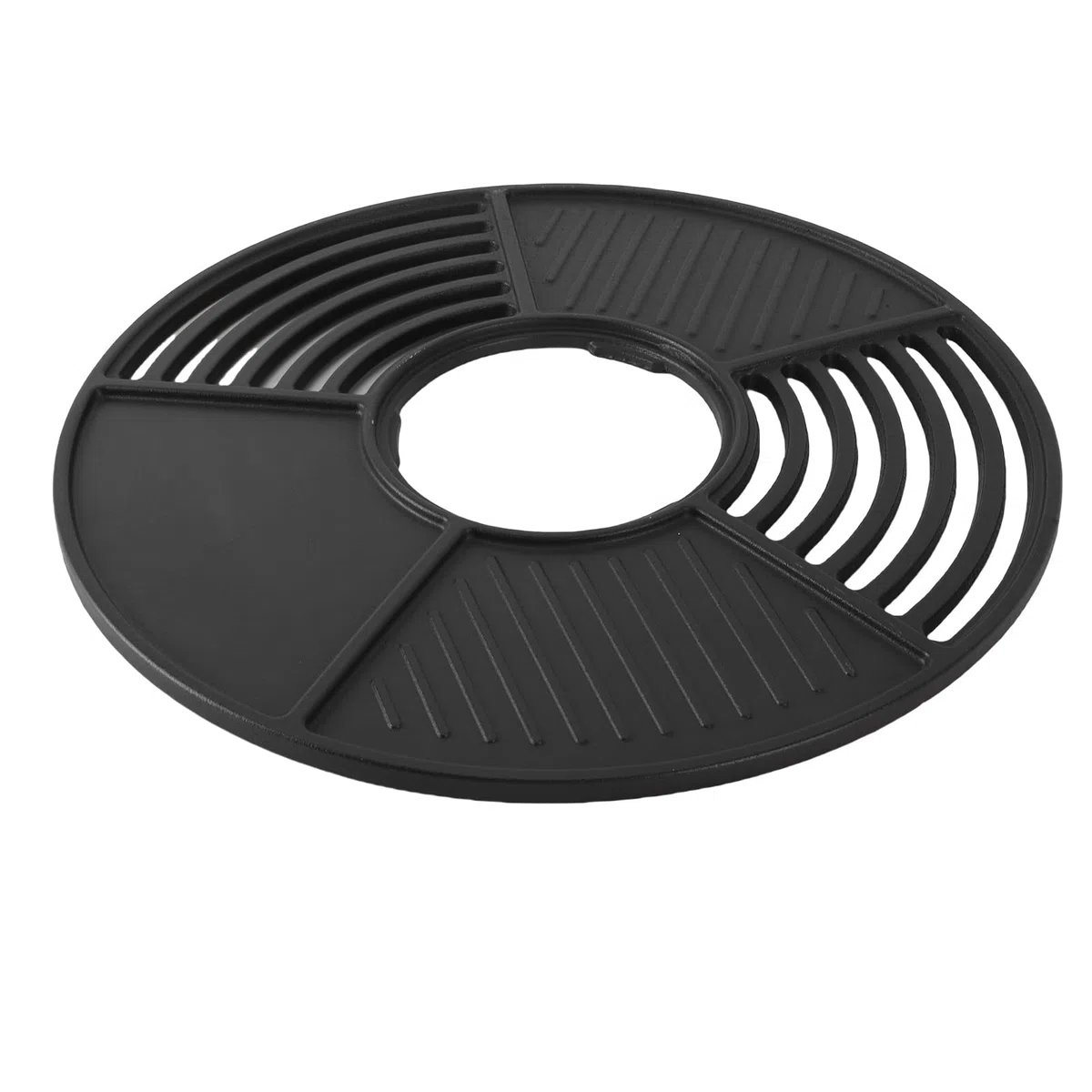 Generic Parrilla Redonda De Hierro Fundido De 42 Cm, Parrillas De Cocina Combo De Plancha Parrilla De Carbón Antiadherente Placa De Sartén Para Barbacoa Reemplazo Para Picnics Para Acampar Al Aire
