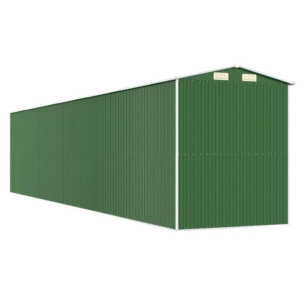 Caseta para electrodomésticos, 192 x 938 x 223 cm, acero galvanizado, color verde