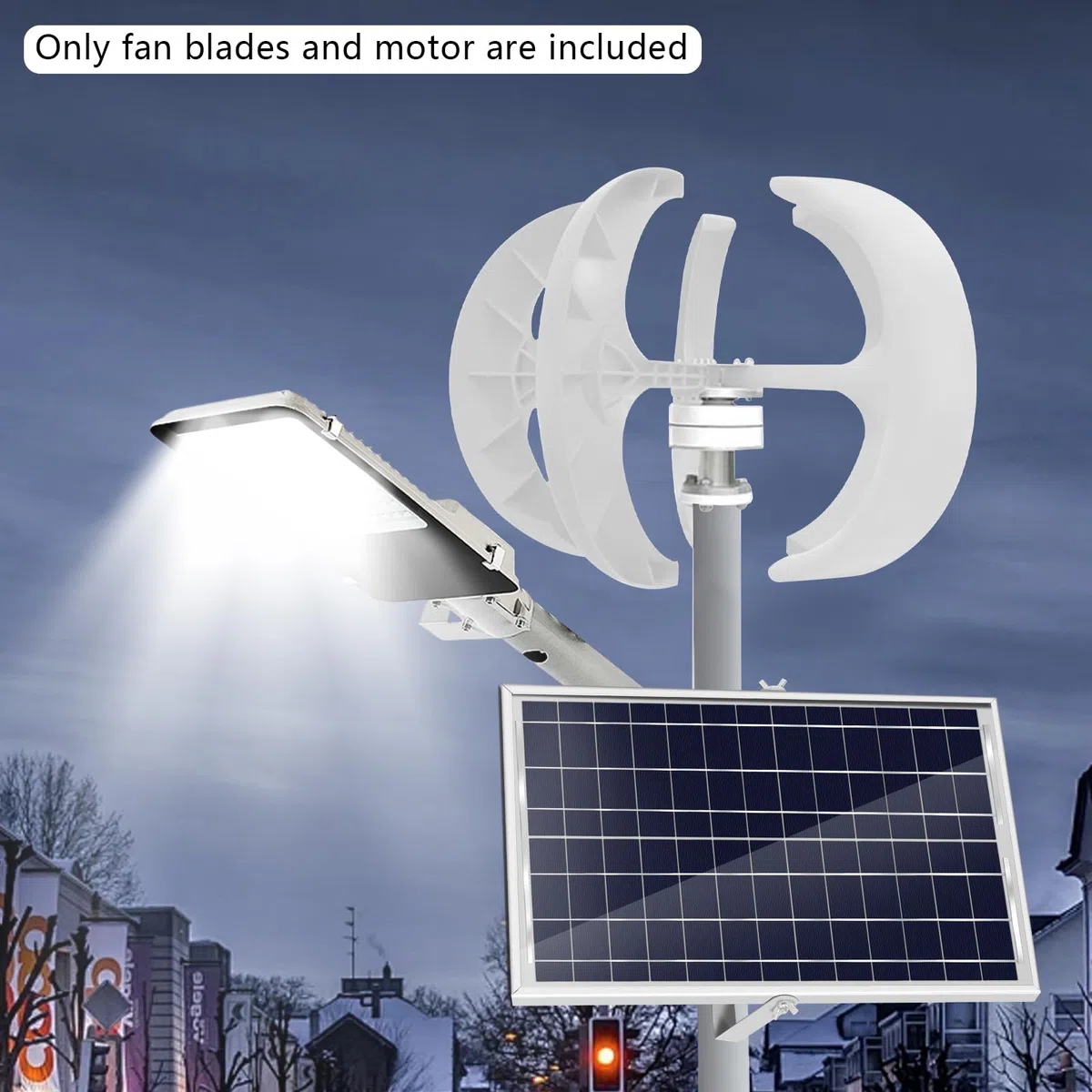 Aerogenerador vertical 600W 24V a 5 aspas con controlador IP67