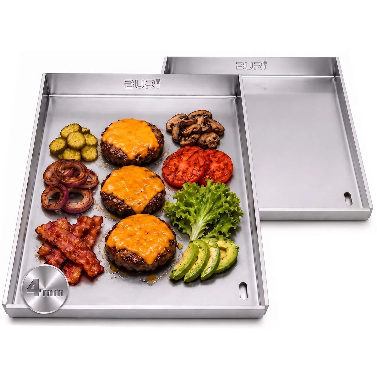 BURI 2 planchas de 30 x 37 cm, compatible con Weber Summit serie 600