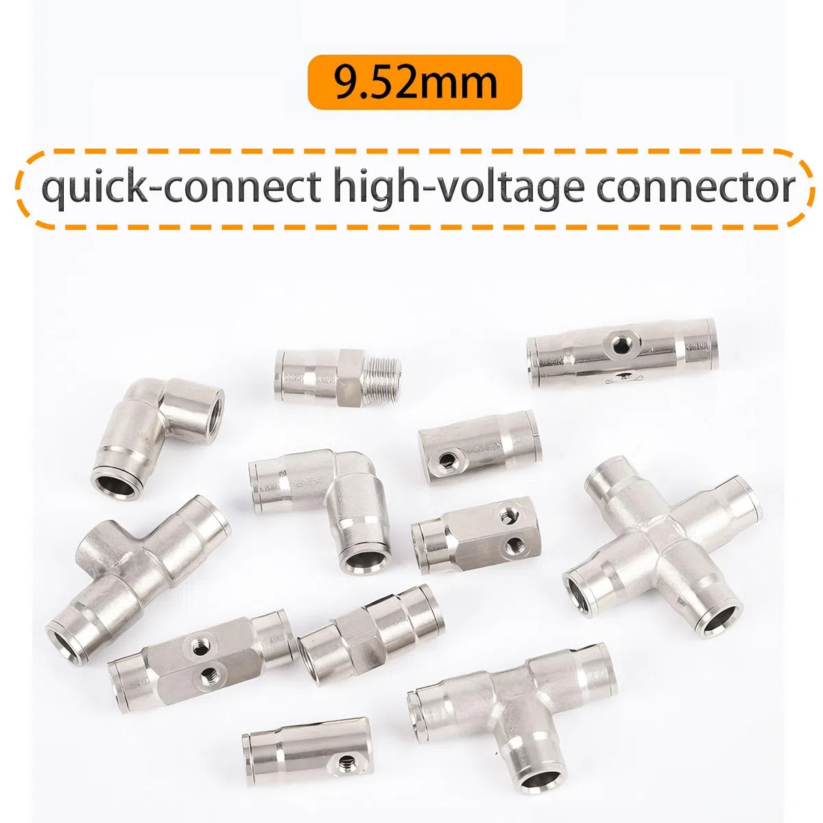 Manguera de nebulización de alta presión de 9,5mm, conector rápido, boquilla de nebulización, adaptador de Metal, tapón final de tubo de riego 2 piezas Quick-connect final single