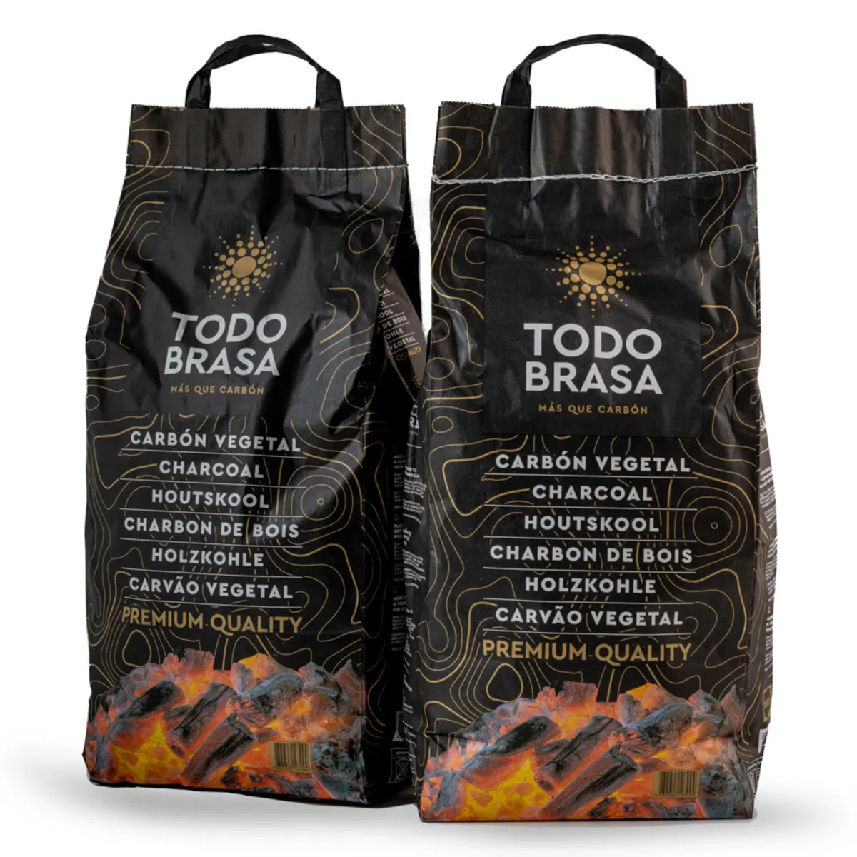 TODOBRASA CV3 • Carbón Vegetal Encina • Ecológico Leña Ibérica • Saco 3 Kg Premium BBQ • Especial Parrilla Barbacoa • Brasa Profesional • Grilling