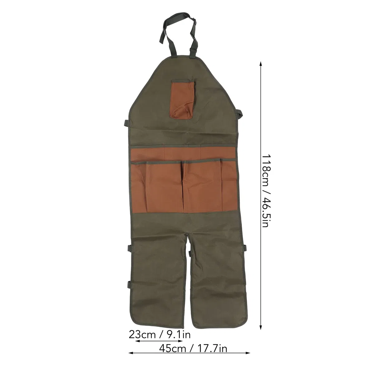 BestAlice Delantal de Jardinería, Delantal de Jardín con Bolsillos, Delantal de Estilo Largo para Exteriores, Tela Oxford, Múltiples Bolsillos, Delantal de Trabajo de Jardinería, Leggings, Falda