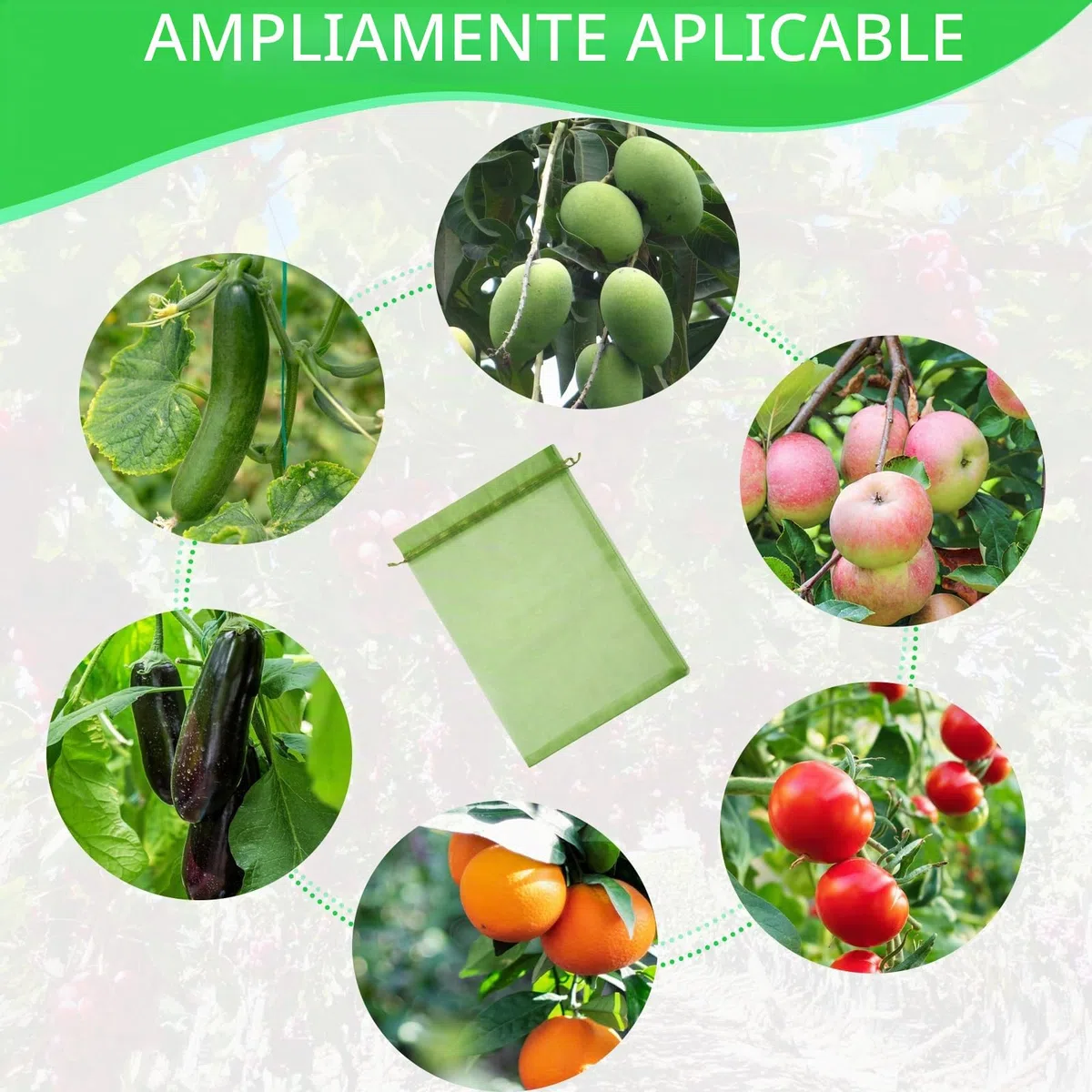 Bolsa de Protección de Uvas, 100 Piezas Bolsa de Protección de Frutas, Bolsas de Organza con Cordón 30cm x 20cm para Proteger Los Racimos de Uvas de Avispones y Antipajaros(Verde Oscuro)