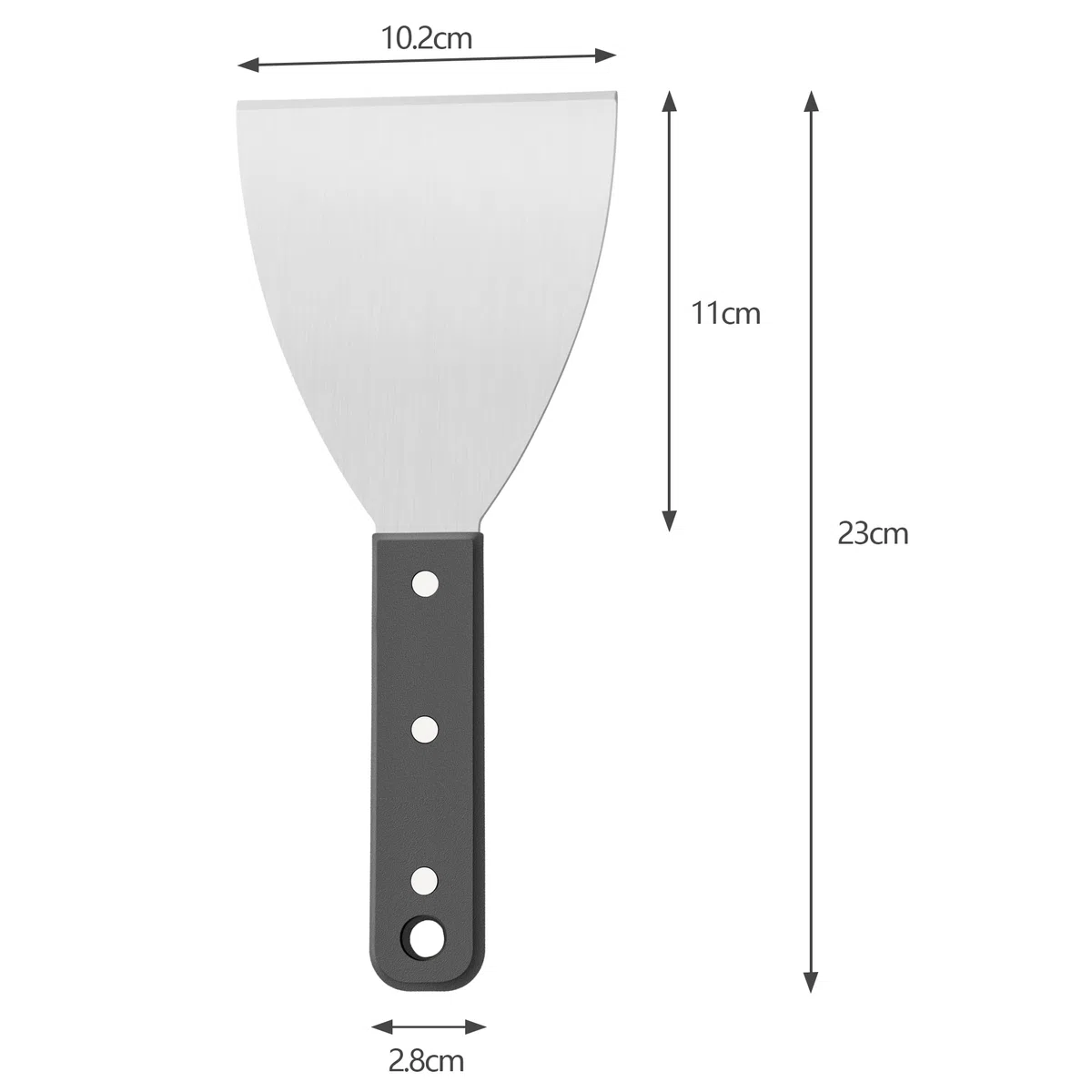 Joyfair - 2 raspadores de Parrilla de Acero Inoxidable con Borde Inclinado para Servicio de Alimentos/cocinar/Limpiar, Ideal para barbacoas en Interiores y Exteriores, Mango ABS, Apto para