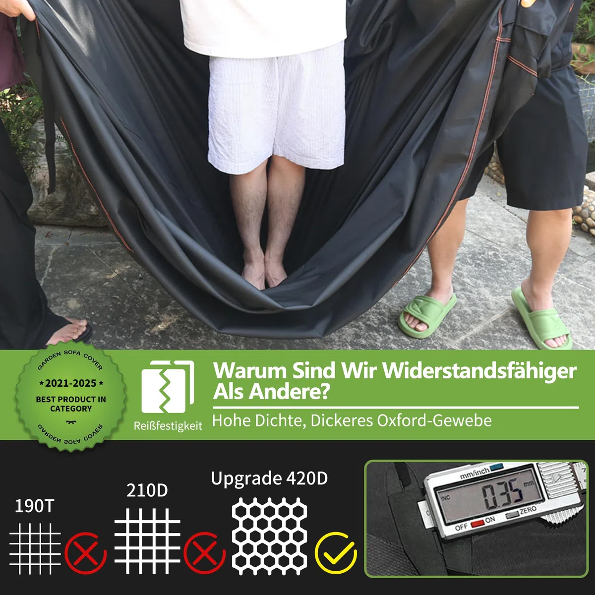 Enzeno Funda para Banco de palés, 160 x 85 x 71/61 cm, para sofá de 3 plazas, Funda Protectora de ratán, Funda para Muebles de jardín, Cubierta Impermeable de Tejido Oxford 420D