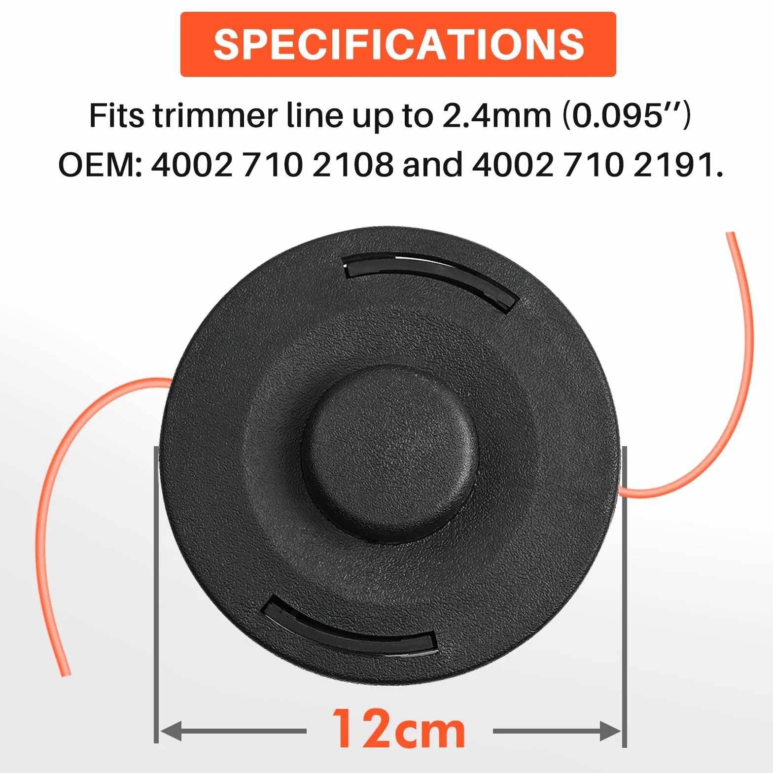 Autocut 25-2 Cabeza de Desbrozadora para STIHL, Cabezal de Corte Spool Compatible con Stihl FS44 FS55 FS56 FS74 FS80 FS85 FS90 FS120 FS130 FS240 FS250 FS260 Cortacésped