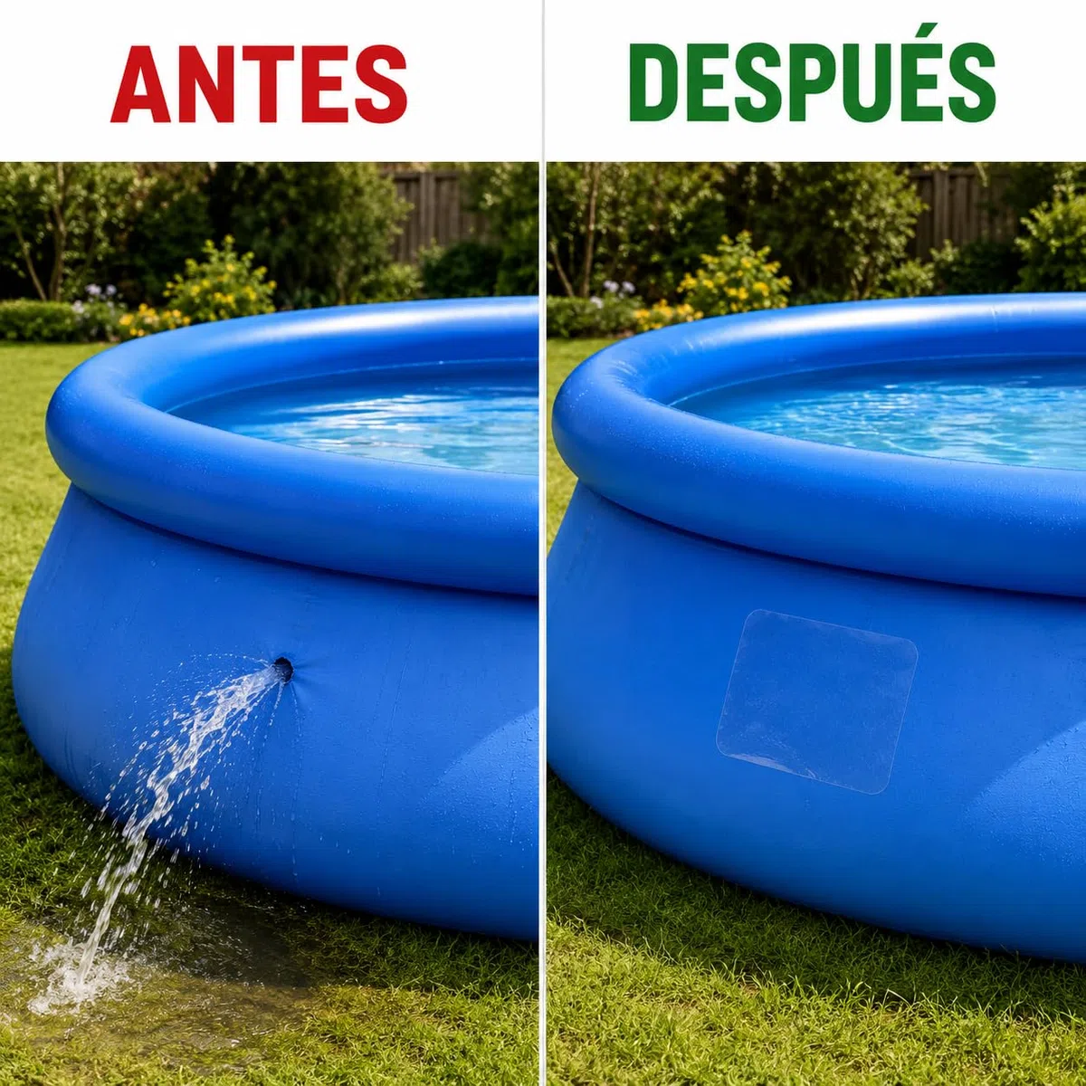 Parches Piscina Bajo Agua – Kit Reparación Piscina 10x150cm, Cinta Adhesiva Impermeable PVC Flexible, Parche Liner Piscina, Reparación Lona Piscina, Colchones Hinchables