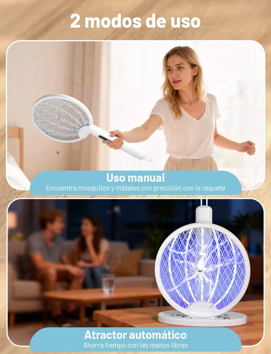 YISSVIC Raqueta Mosquitos Electrica Mata Mosquitos Electrico Plegable 3 en 1 4000V 1800mAh con Base Recargable USB-C Matamoscas Electrico de Luz UV para Mata Mosquitos, Polillas y Hormigas Voladoras