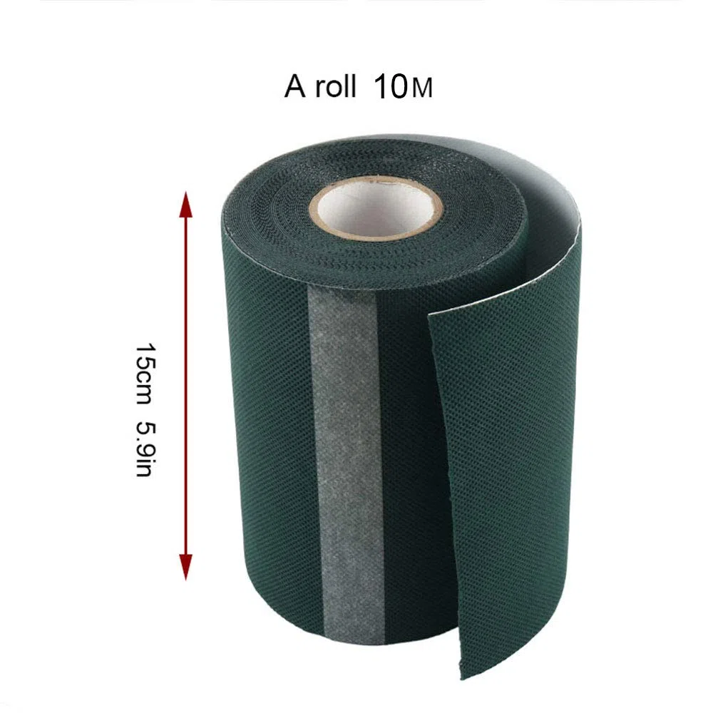 10 x 15 cm, cinta adhesiva para césped artificial, cinta de césped artificial, cinta artificial de costura de hierba verde, cinta de unión para conectar alfombra de césped jardín (1 unidad)