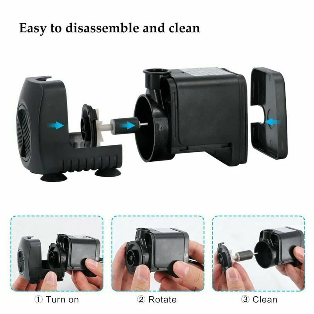 Bomba de estanque Bomba de agua de fuente eléctrica con 12LED Luz Estanque Jardín Piscina Bomba sumergible 15W(EU PLUG)