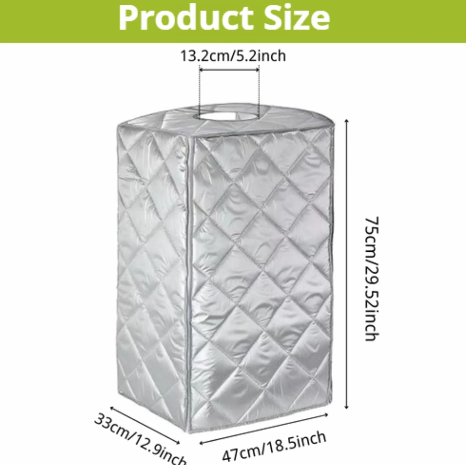 Cubierta reforzada para calentador de agua,Funda protectora impermeable para calderas y calentadores,Funda aislante contra heladas, lluvia y polvo,Durable al aire libre para patio,47x33x75cm