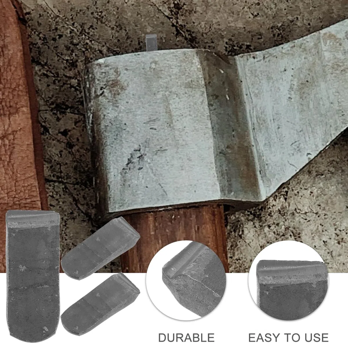 Operitacx 3 Piezas Cuñas Fija Hierro Para Mango De Martillo Para Nivelar, Cuñas Pequeñas Para Azada, MetáLicas Para Nivelar Hachas, Cortar Madera, Reparar Muebles Y Reforzar Herramientas Azada