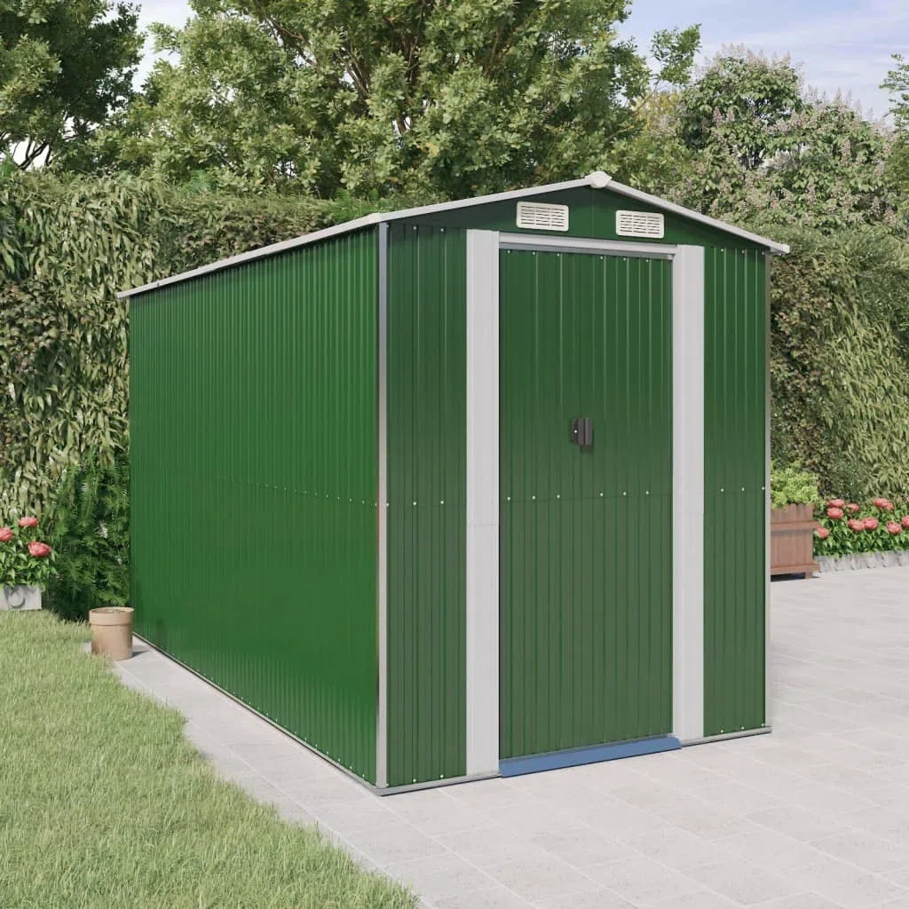 Caseta para electrodomésticos, 192 x 357 x 223 cm, acero galvanizado, color verde