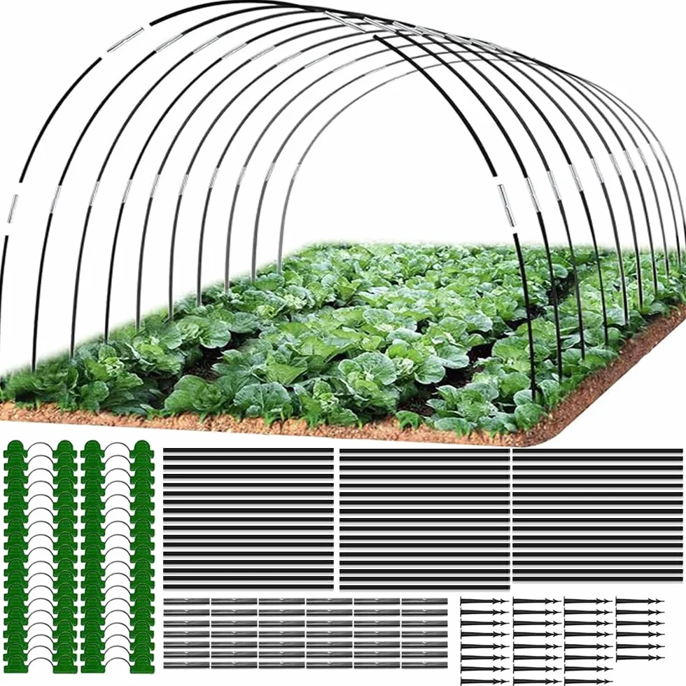 Anyingkai GardenAros De Invernadero,Garden Tunnel,Túnel Invernadero De Plastico,Aros De Soporte De Jardin,Túnel para Plantas,Aros De Invernadero para Cultivar Túneles (50PCS)