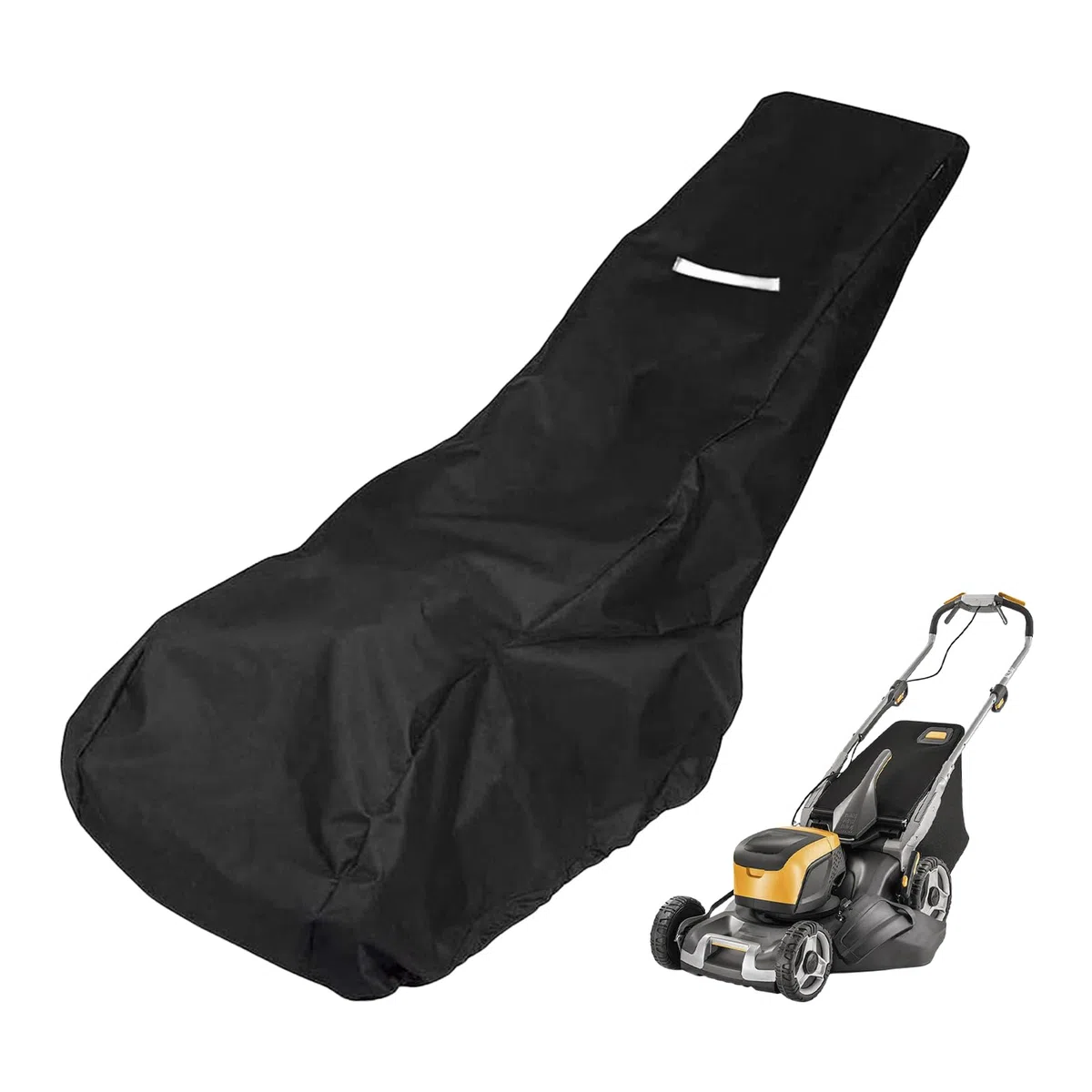 SUNOYA Cubierta Protectora para Cortacésped una Funda para Cortacésped con Colsa de Almacenamiento, Funda para Cortacésped, Cubierta para Cortacésped, para Cortacésped al Aire (195 x 108 x 66cm)