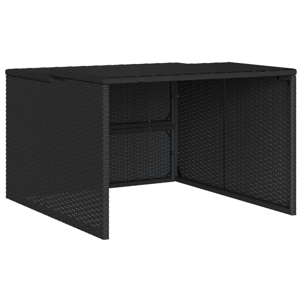 Gecheer Robot cortacésped Garaje Techo Carport Caseta Robot Cortacésped Toldo para Cortacésped Cochera para Robot Cortacésped 86x90x52/57 cm,Ratán sintético Negro