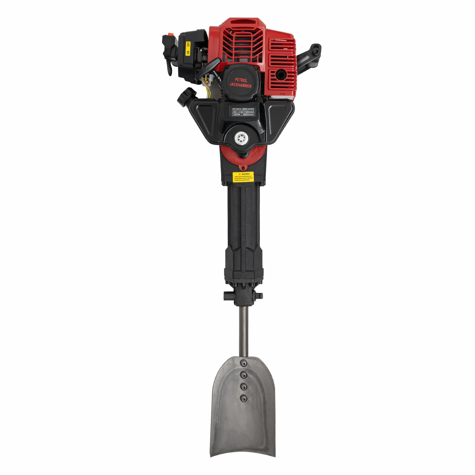 Excavadora de gasolina 2 en 1, 52 CC, 2 tiempos, portátil, 1900 W, pala para piedra, martillo de demolición, gasolina, jardín, árbol, excavadora, para jardín, granja y hogar