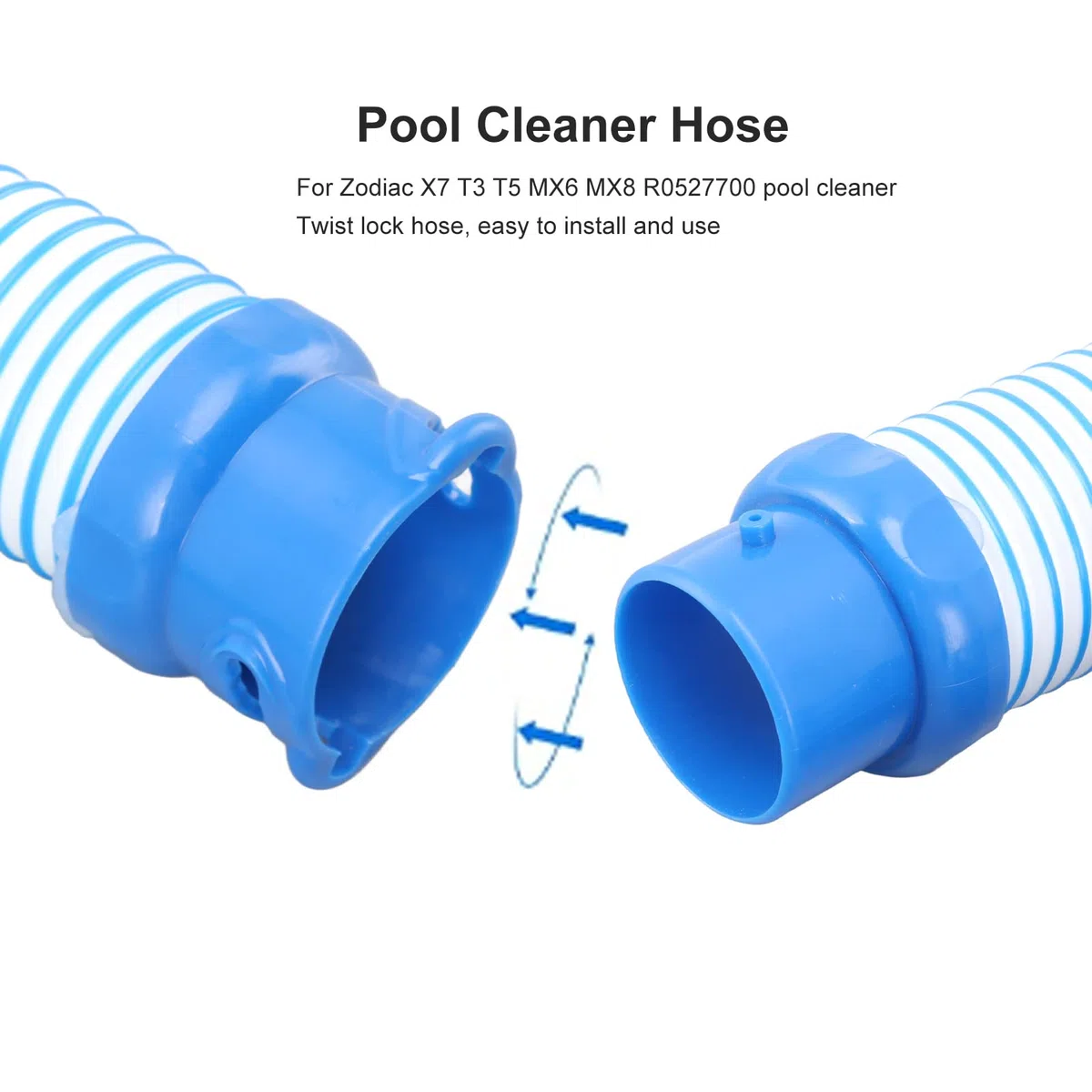 Fdit Manguera de Aspiradora para Piscina, Manguera de Bloqueo para Limpiador de Piscina, Accesorio de Extensión de Aspiradora de Repuesto para Zodiac X7 T3 T5 MX6 MX8 R0527700