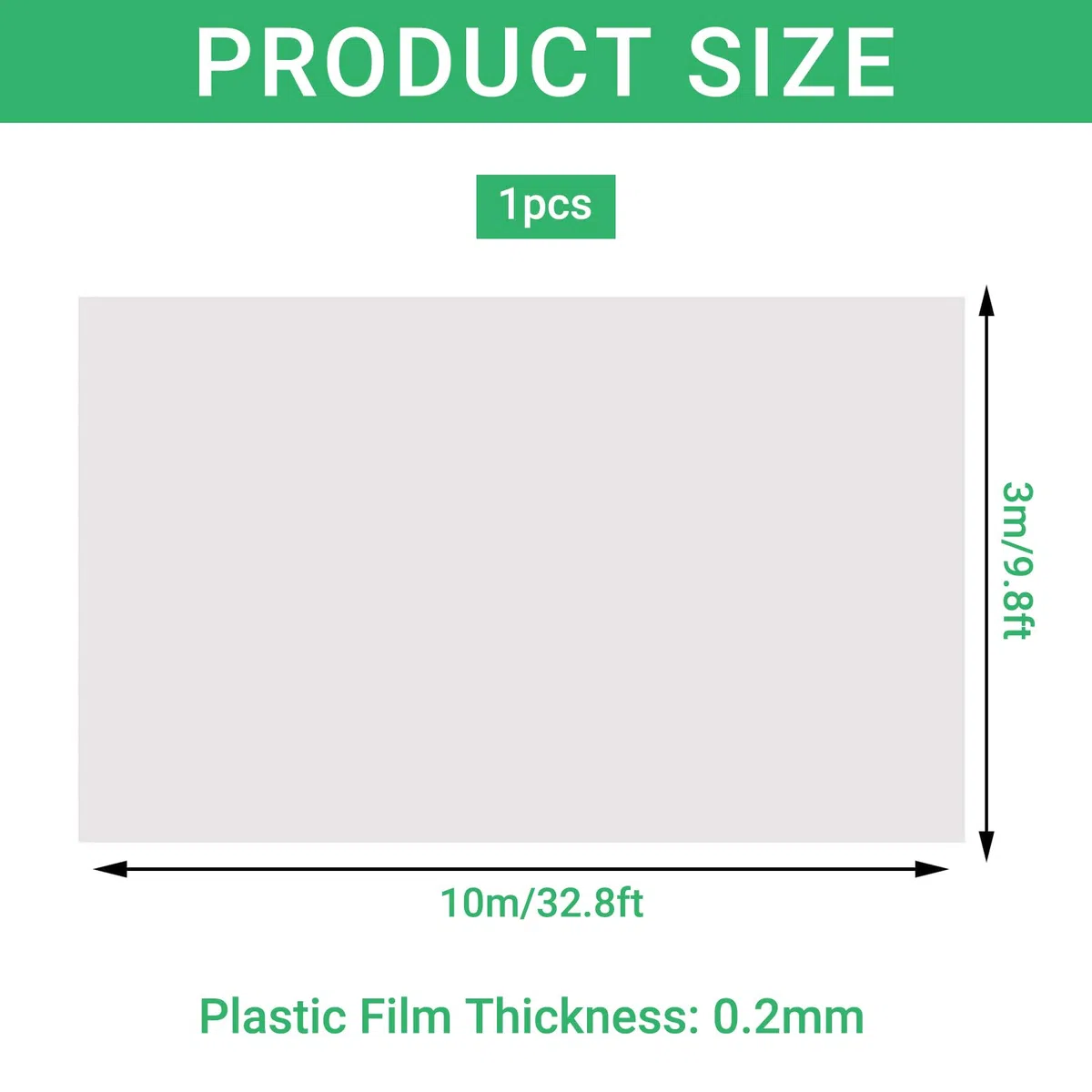 DAZZTIME 3 x 10M Plástico Invernadero Transparente,Cubierta Invernadero Plastico,Plasticos para Invernaderos,para Proyectos Industriales, Residenciales, Agricultura, Mampostería(200Mu/1000G)