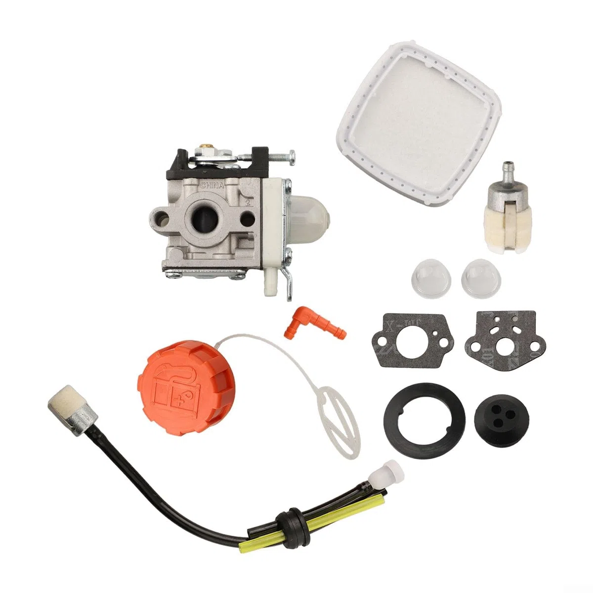 Kit de carburador para Echo PB-2520 para soplador de hojas, sustituye a A021004700 A021000722 A021000723, mezclador de aleación de aluminio con juntas para una fácil instalación y un
