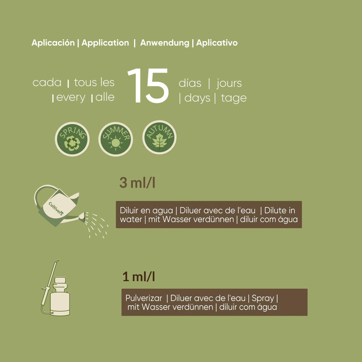 CULTIVERS Fósforo Ecológico Líquido 1L. Abono y Fertilizante para Plantas y Cultivos, proviene de la Roca Fosfórica. Mejora Raíces, Floración, Fructificación y Resistencia a Enfermedades y Estrés