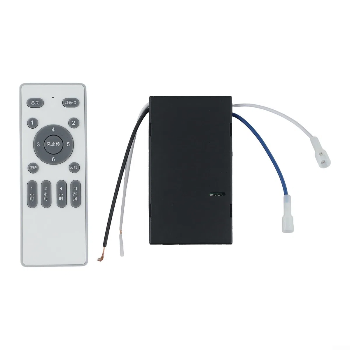 1 mando a distancia + receptor lámpara ventilador de techo dormitorio (A)