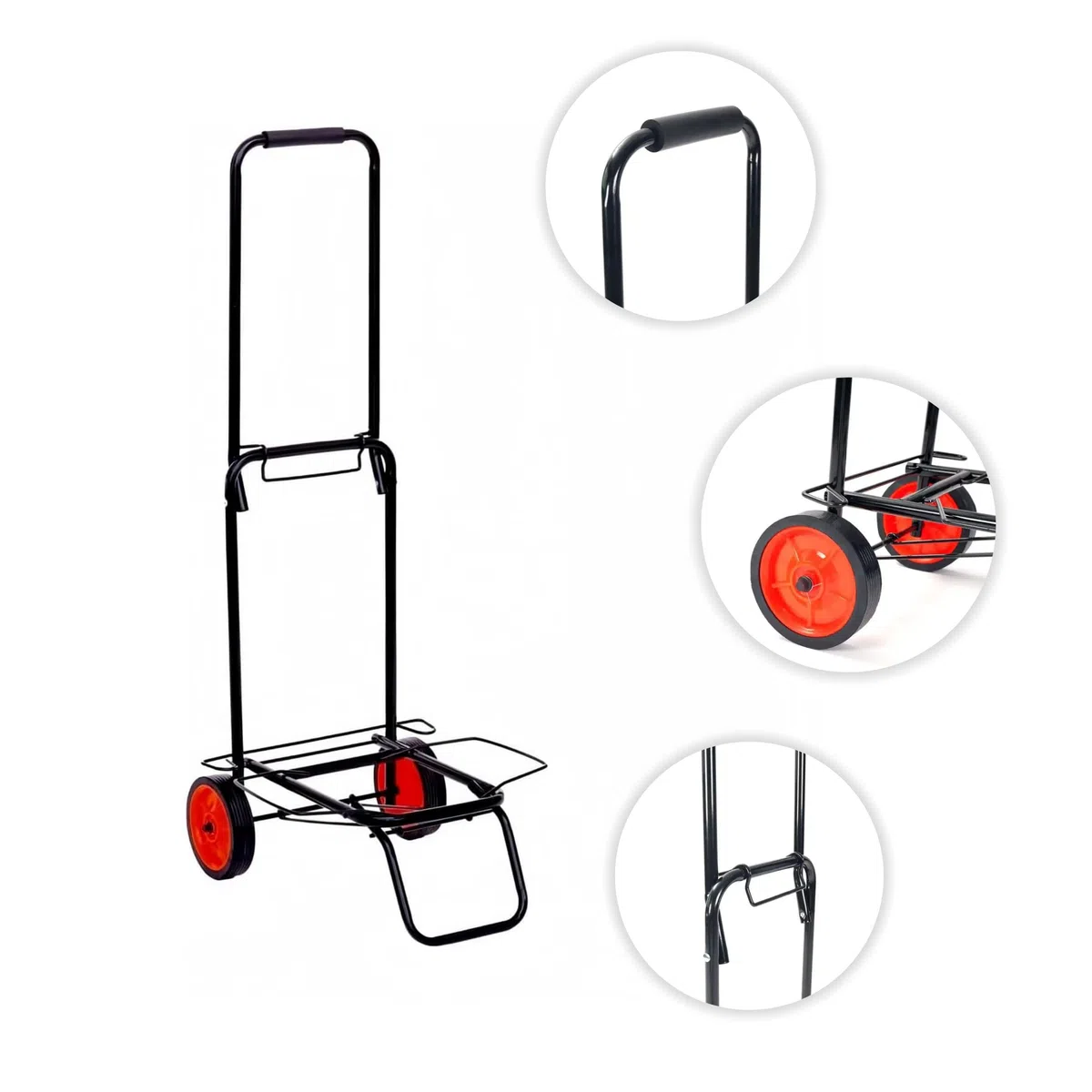 Carro Playa Plegable con Ruedas, Carrito Playa Portatodo para Nevera, Sillas y Equipaje, Resistente y Fácil de Transportar, Ideal para Playa, Camping, Compras y Viajes (Grande)