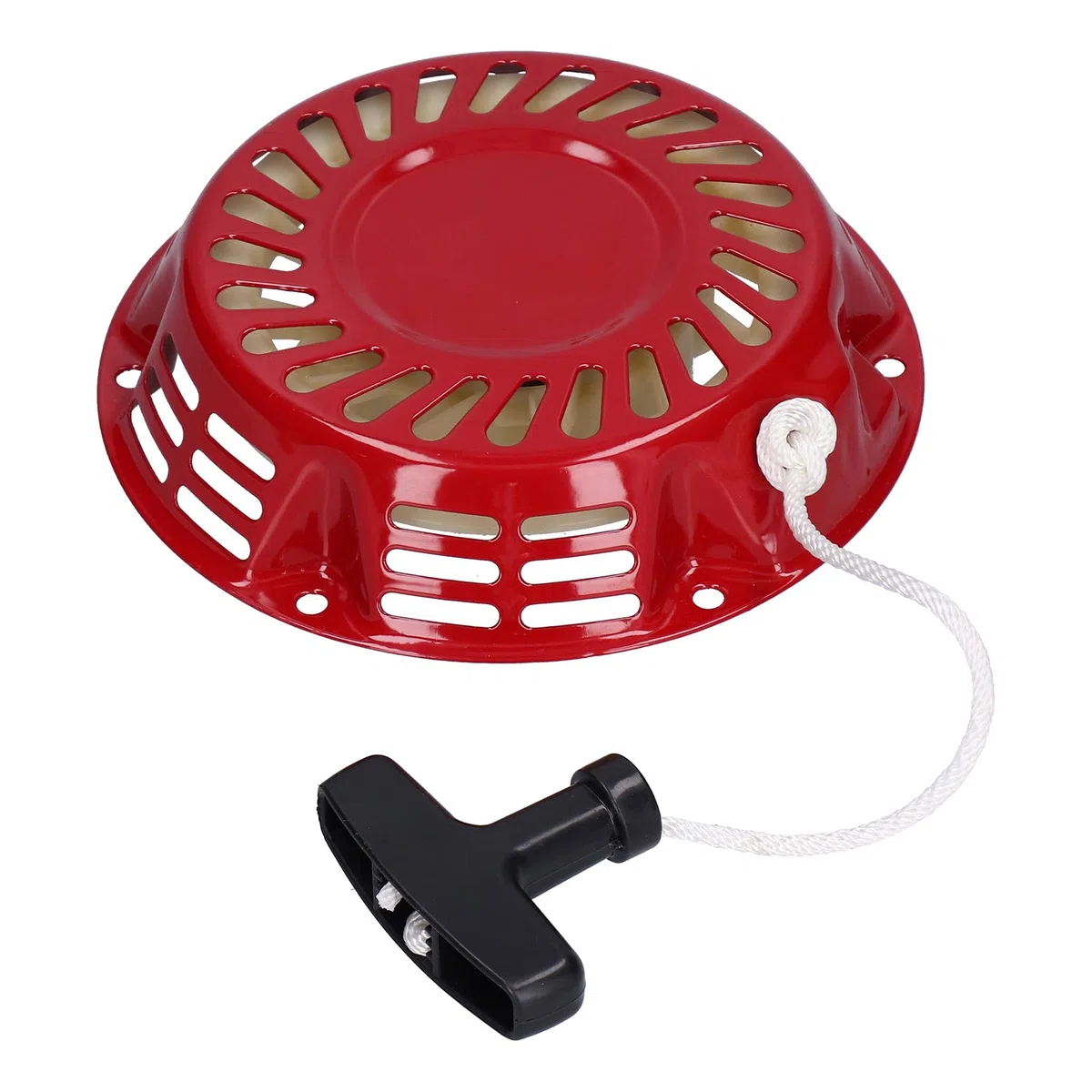 Conjunto de Material Premium de Arranque Manual para Generadores 168f GX160, Aleación de Aluminio de Rebobinado Rápido Rojo 6.9", Arranque Estable del Generador