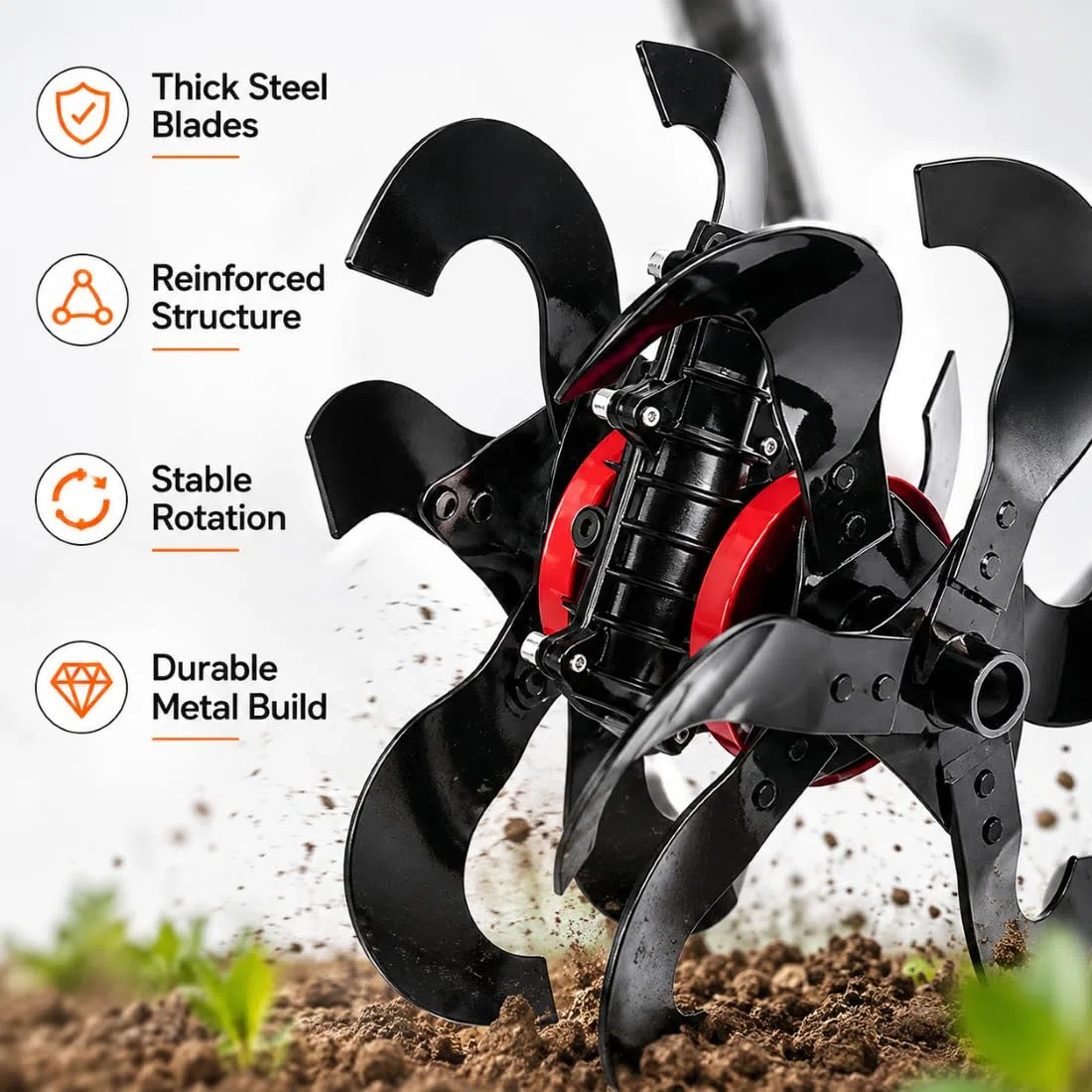 Accesorio Cultivador para Hecht 145, 26 mm 9 Estrías