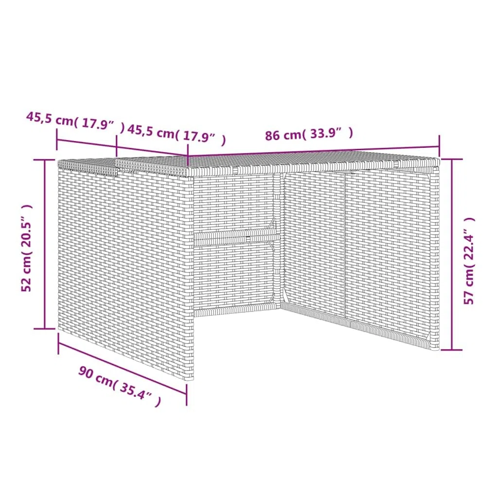 Gecheer Robot cortacésped Garaje Techo Carport Caseta Robot Cortacésped Toldo para Cortacésped Cochera para Robot Cortacésped 86x90x52/57 cm,Ratán sintético Marrón
