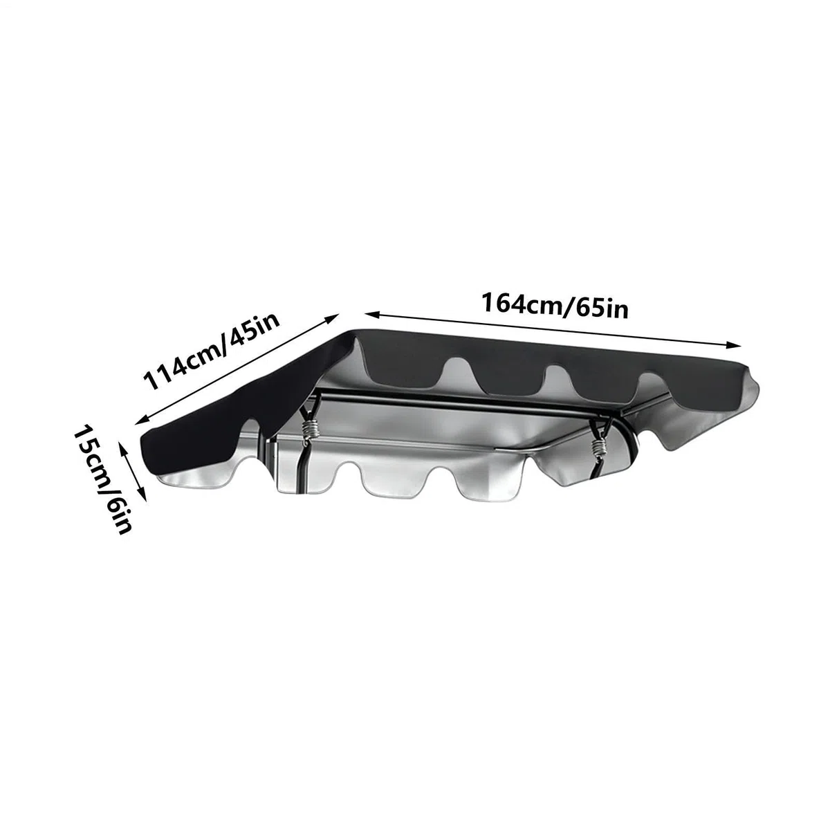 Techo Para Balancín - Toldo Impermeable Protector Solar 165x115x15cm | Cubierta De Repuesto Tela Oxford 210D Cuatro Estaciones Cubretodo Para Jardín Patio Porche Balcón Muebles