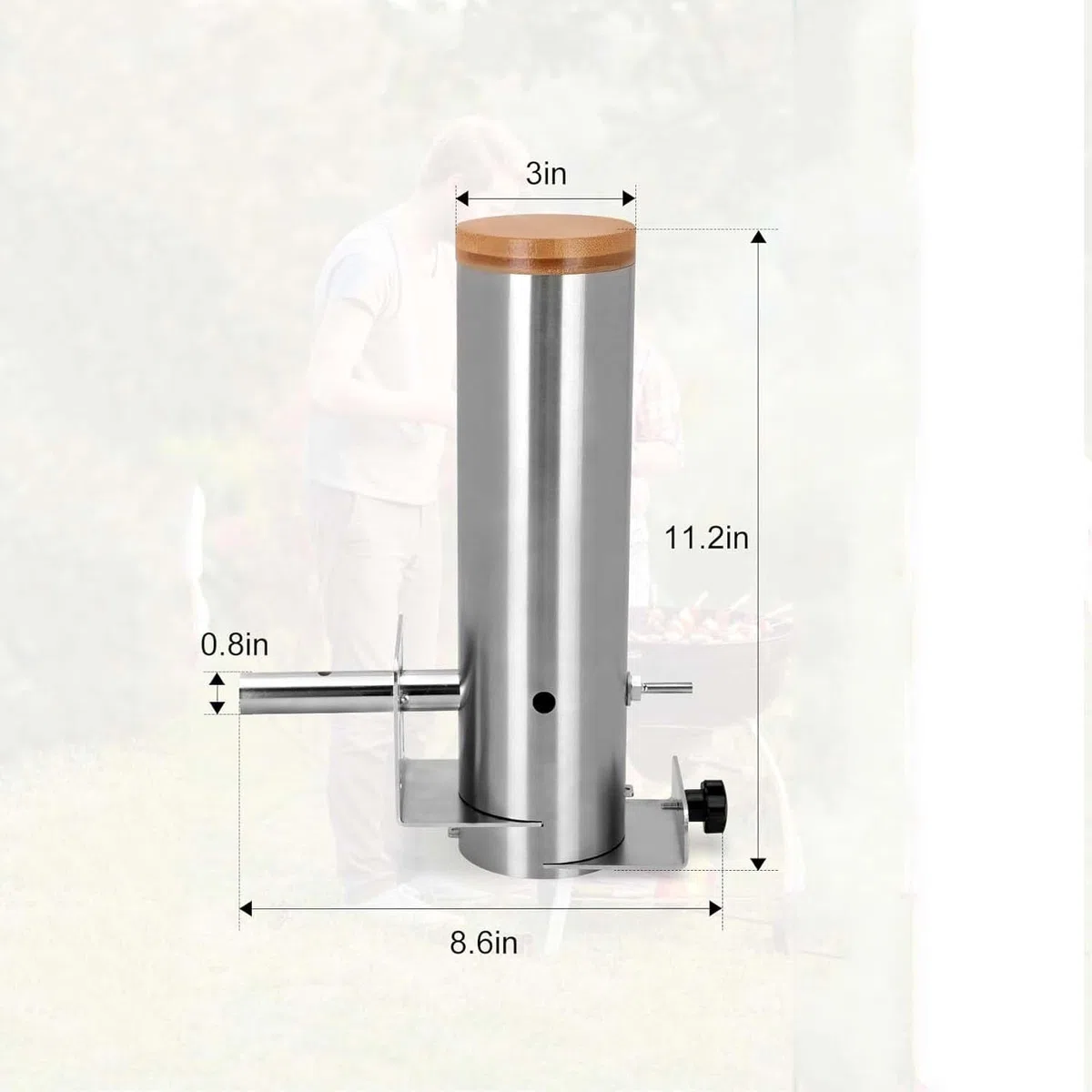 Ahumador Eléctrico para Barbacoa, Ahumador para Exteriores, Salida de Humo Ajustable, Herramientas para Barbacoa de Carne/Verduras, para Uso Doméstico