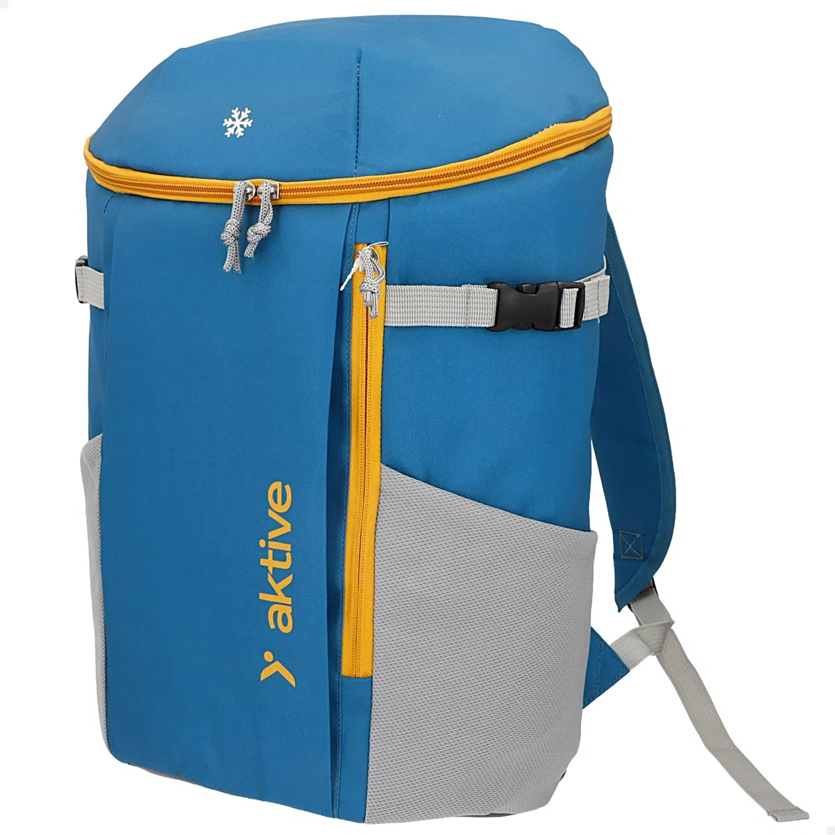 AKTIVE Mochila Nevera 15 L, 27x20x43 cm, con Bolsillos Laterales, Bolsillo Frontal con Cremallera, Asas Ajustables, Materiales isotérmicos (80802)